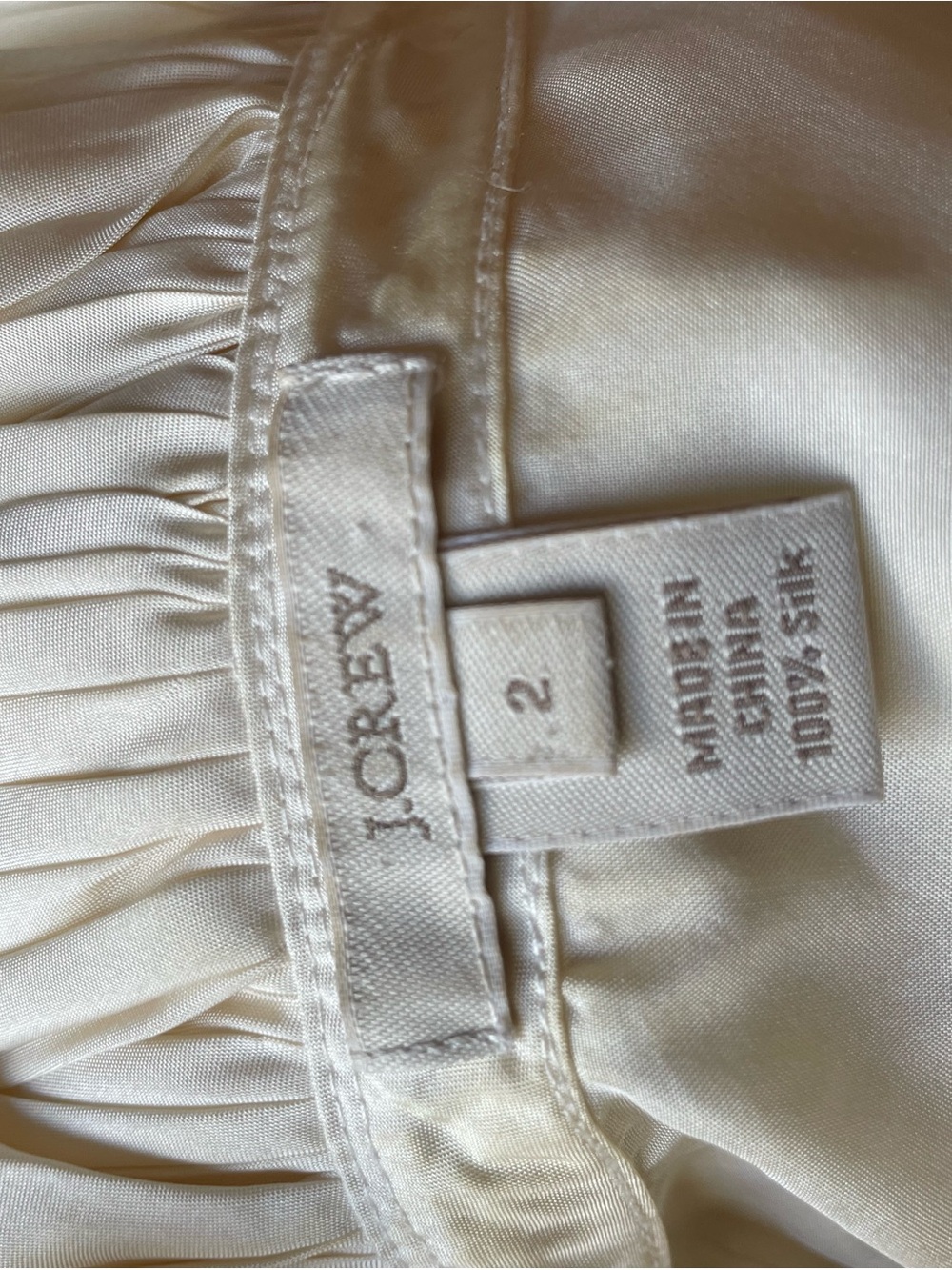 J. Crew Cream Ruffle-Front Sleeveless Camisole - Picture 3 of 3